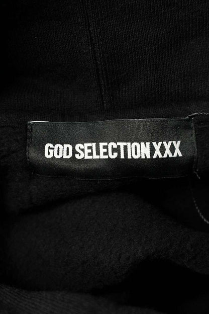 GOD SELECTION XXX Logo Print Hoodie Black Size M