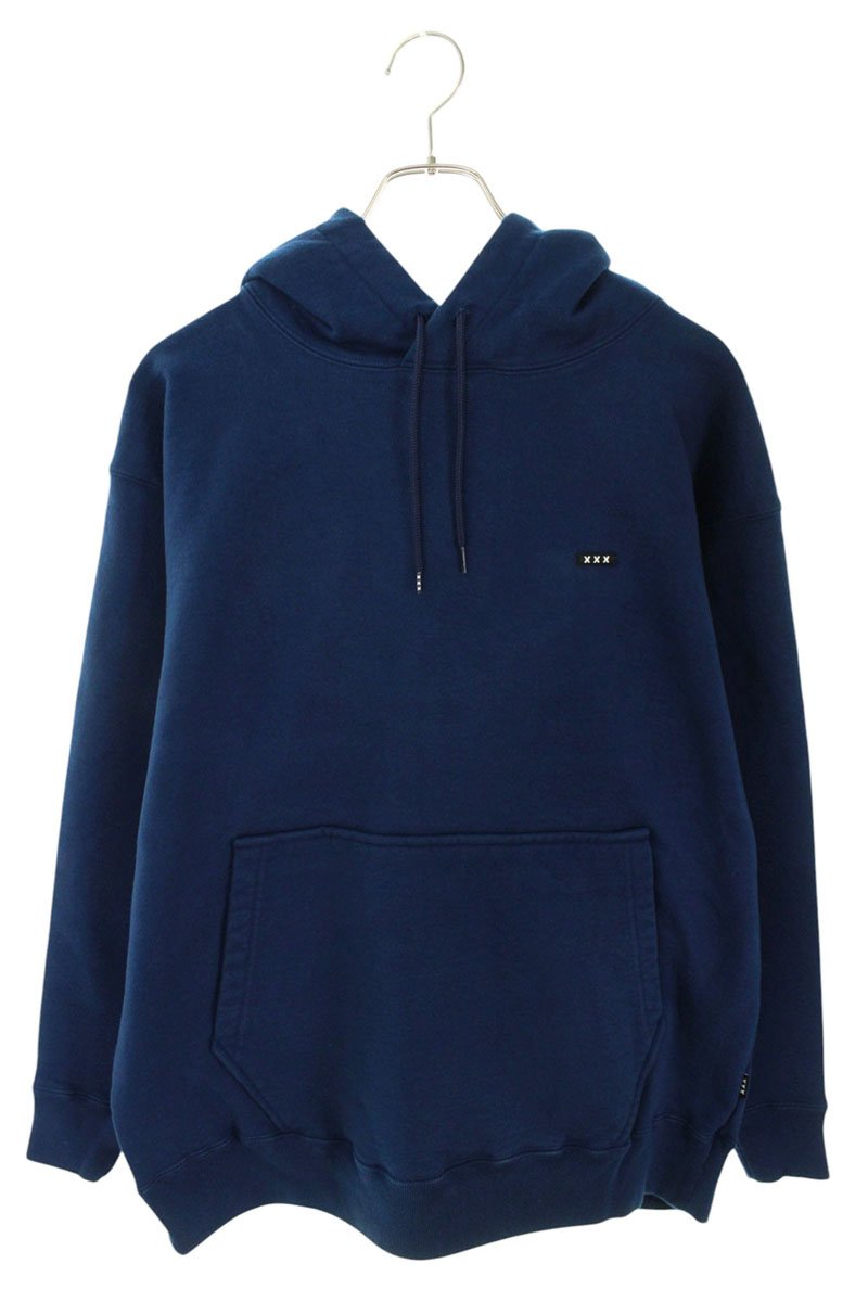 GOD SELECTION XXX Logo Patch Hoodie Navy Size S