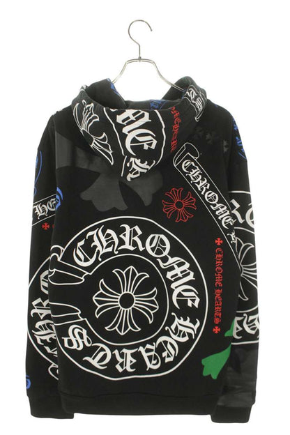 Chrome Hearts Stencil Print All-Over Hoodie Black Size M