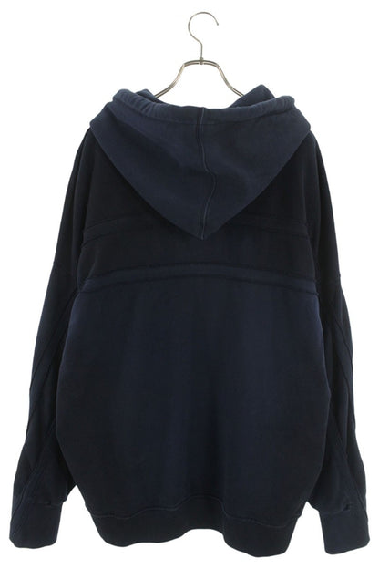 Fendi 24AW Logo Oversized Hoodie Blue Size L