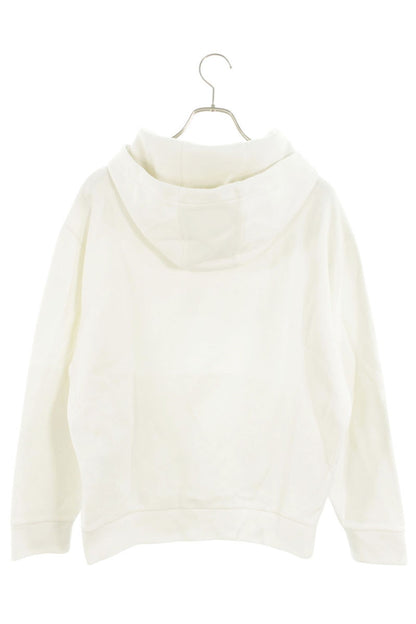 Prada White Logo Hoodie Cotton Blend Size M