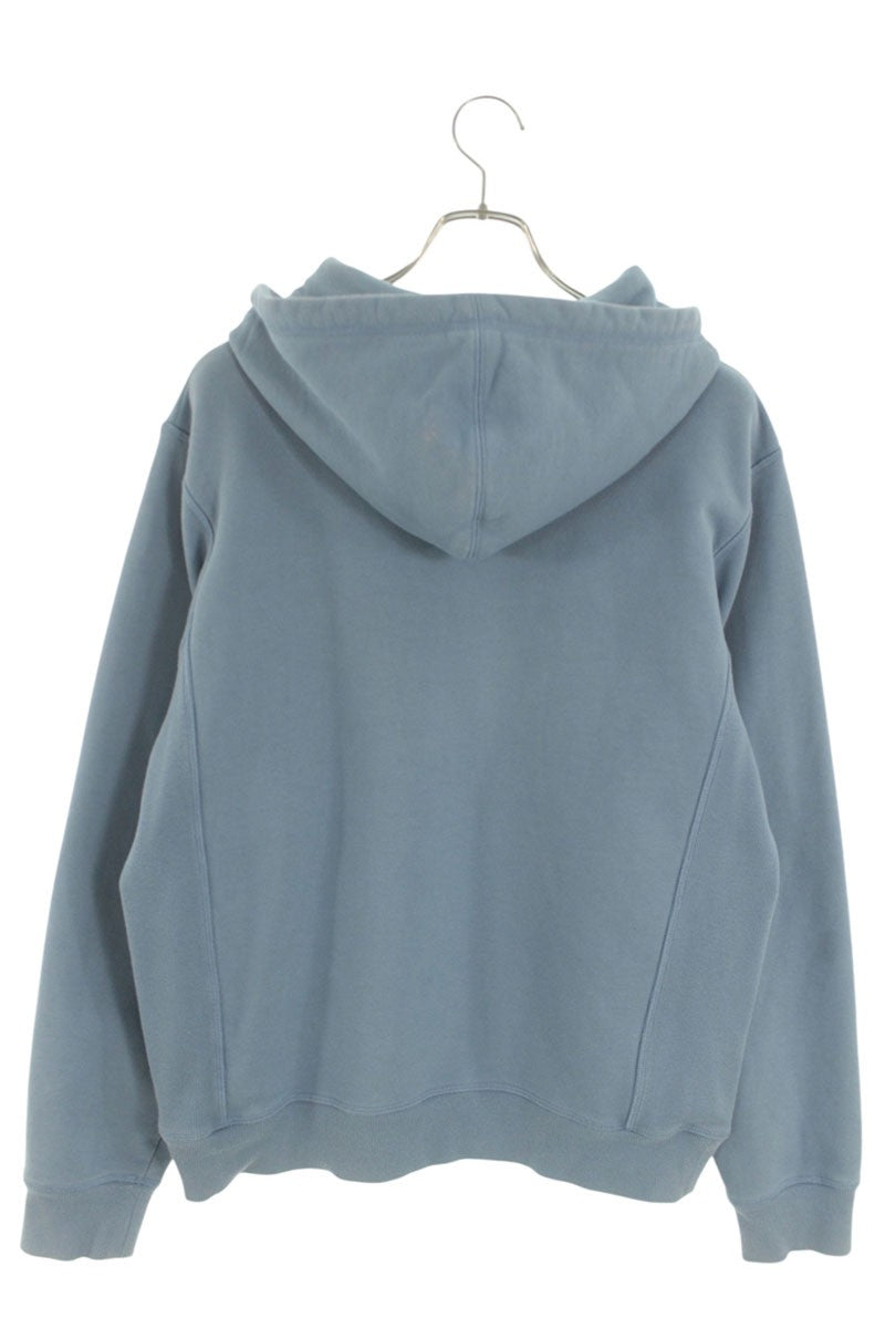 DIOR 21AW Peter Doig Logo Embroidered Hoodie Blue Size L