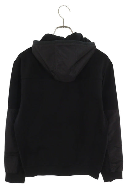 Prada Rubber Logo Nylon Panel Zip Hoodie Size S