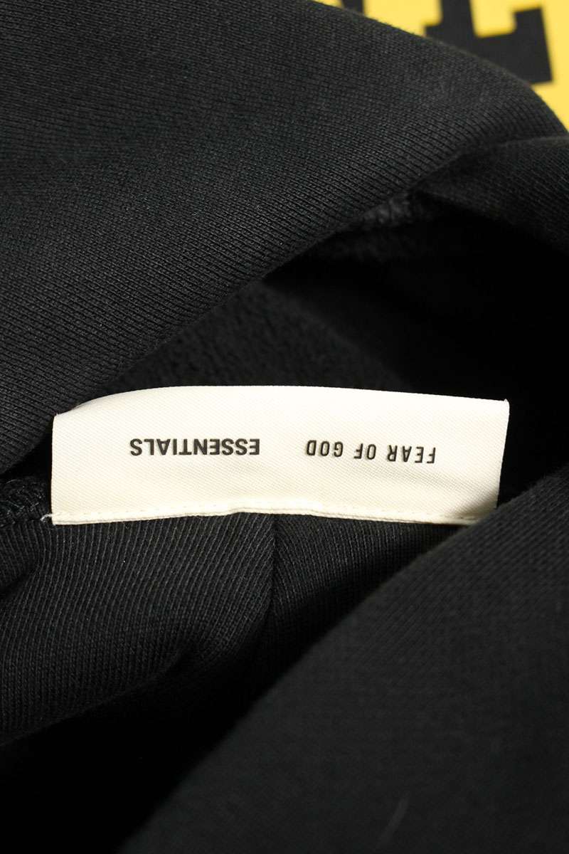 FOG ESSENTIALS Classic Logo Patch Hoodie Black Size S