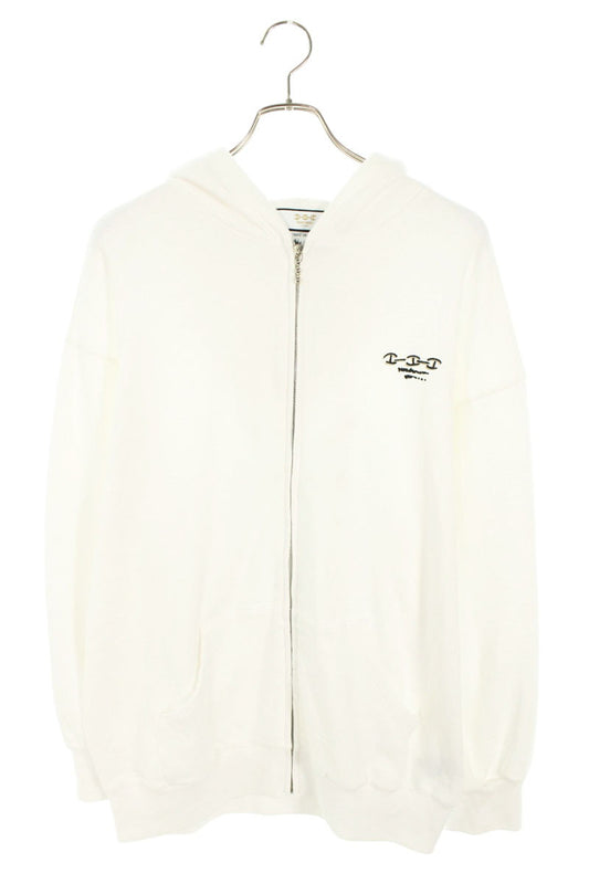 HOORSENBUHS Waikiki Print Zip-Up Hoodie White Size M