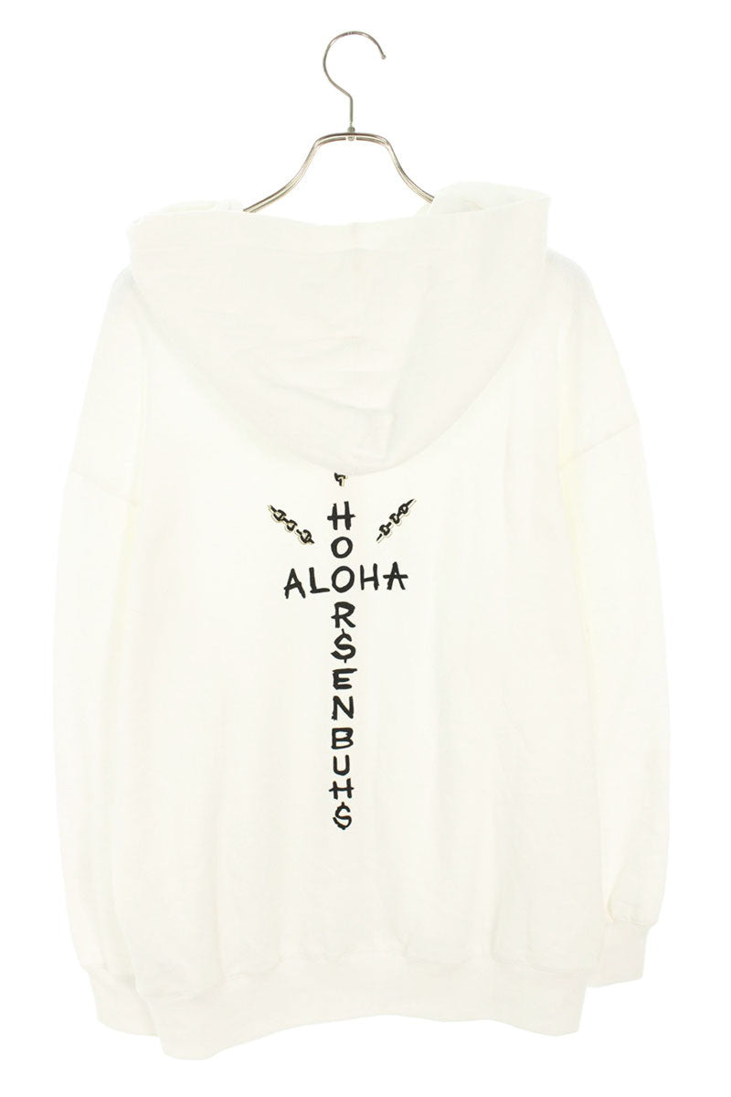 HOORSENBUHS Waikiki Print Zip-Up Hoodie White Size M
