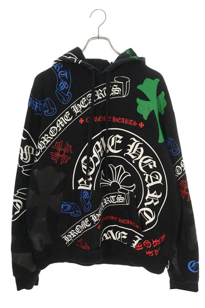 Chrome Hearts Stencil Print Hoodie Black Size M