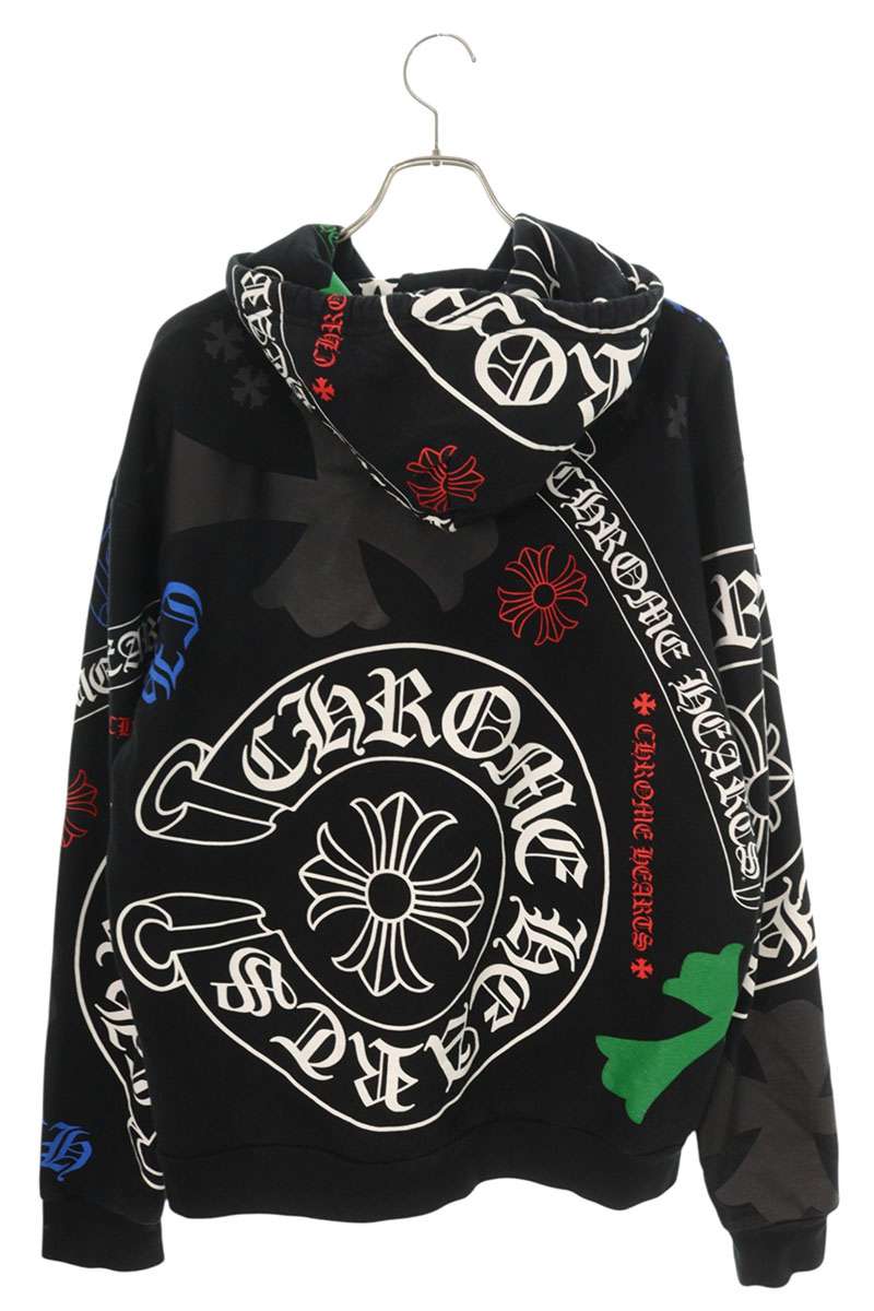 Chrome Hearts Stencil Print Hoodie Black Size M