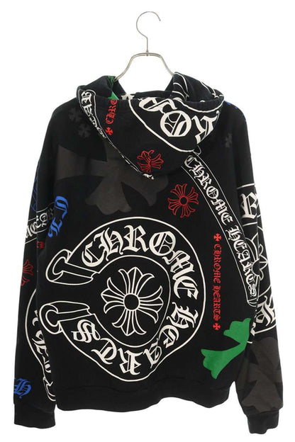 Chrome Hearts Stencil Print Hoodie Black Size M