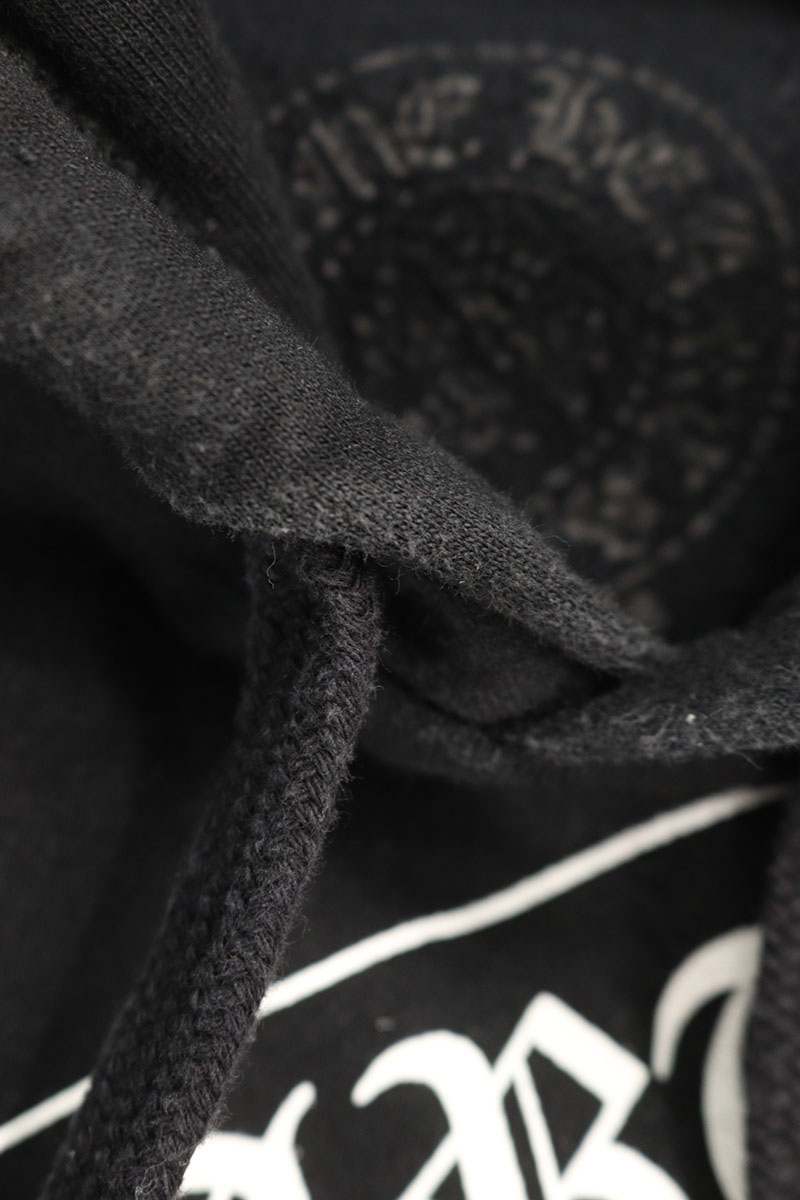 Chrome Hearts Stencil Print Hoodie Black Size M