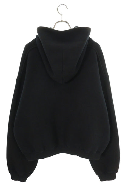 ALEXANDER WANG Heavyweight Cropped Hoodie Black Size XL