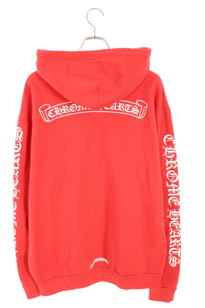 Chrome Hearts SWTSHRT PLVR Back Scroll Print Red Size M