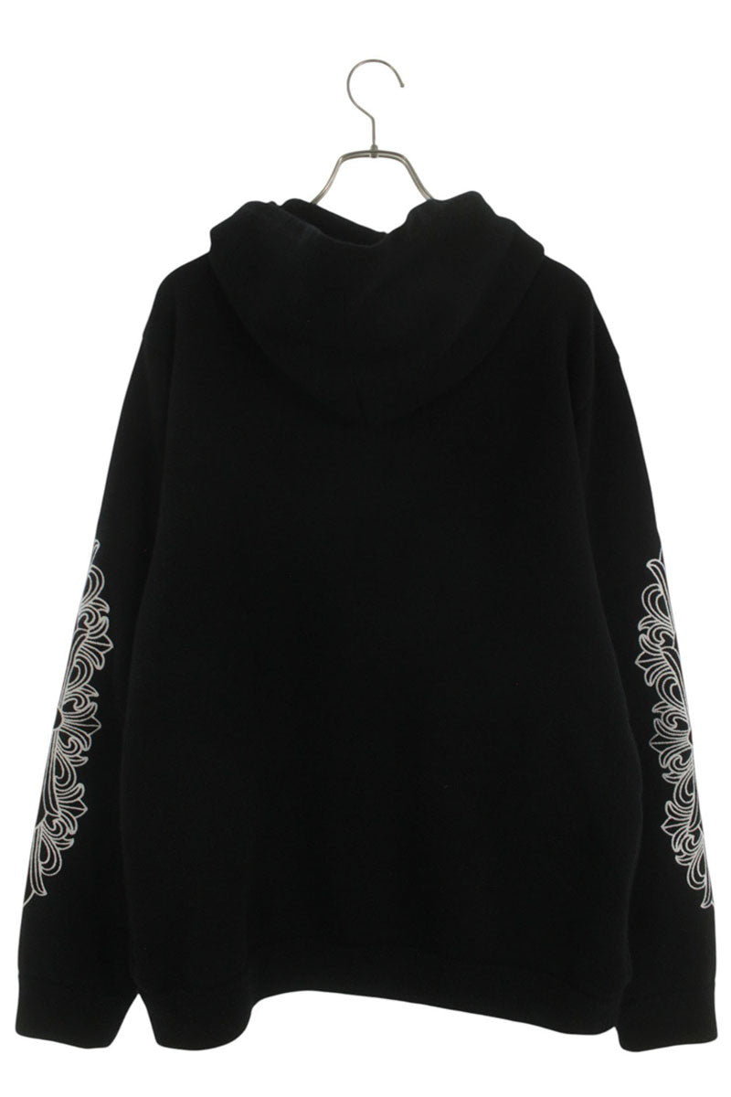 Chrome Hearts Floral Embroidered Cashmere Zip Hoodie Size XL