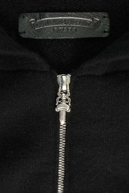 Chrome Hearts Floral Embroidered Cashmere Zip Hoodie Size XL
