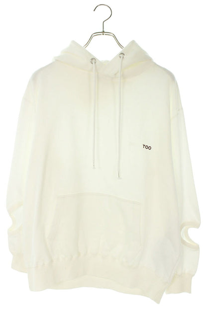 TOGA VIRILIS Chest Embroidered Logo Hoodie White Size S