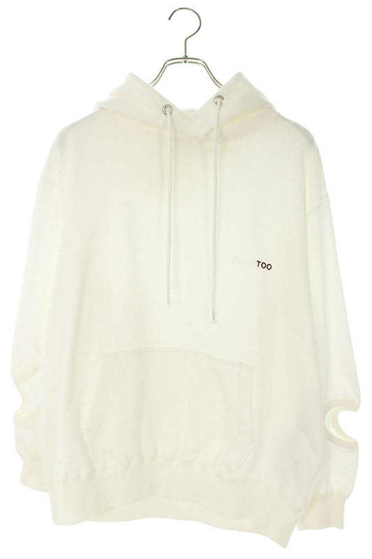 TOGA VIRILIS Chest Embroidered Logo Hoodie White Size S