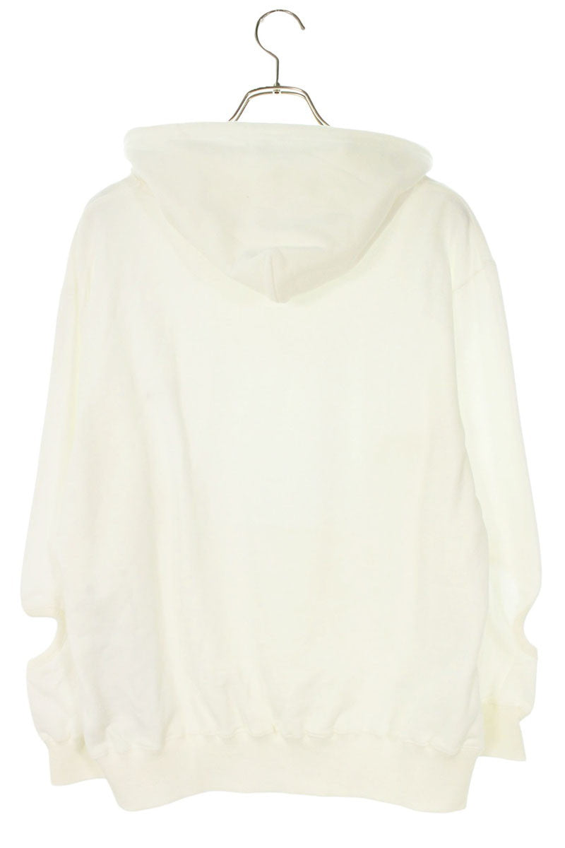 TOGA VIRILIS Chest Embroidered Logo Hoodie White Size S