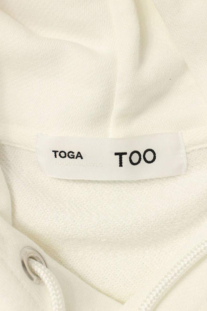 TOGA VIRILIS Chest Embroidered Logo Hoodie White Size S
