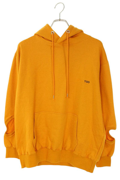 TOGA VIRILIS Chest Embroidered Logo Hoodie Orange Size S