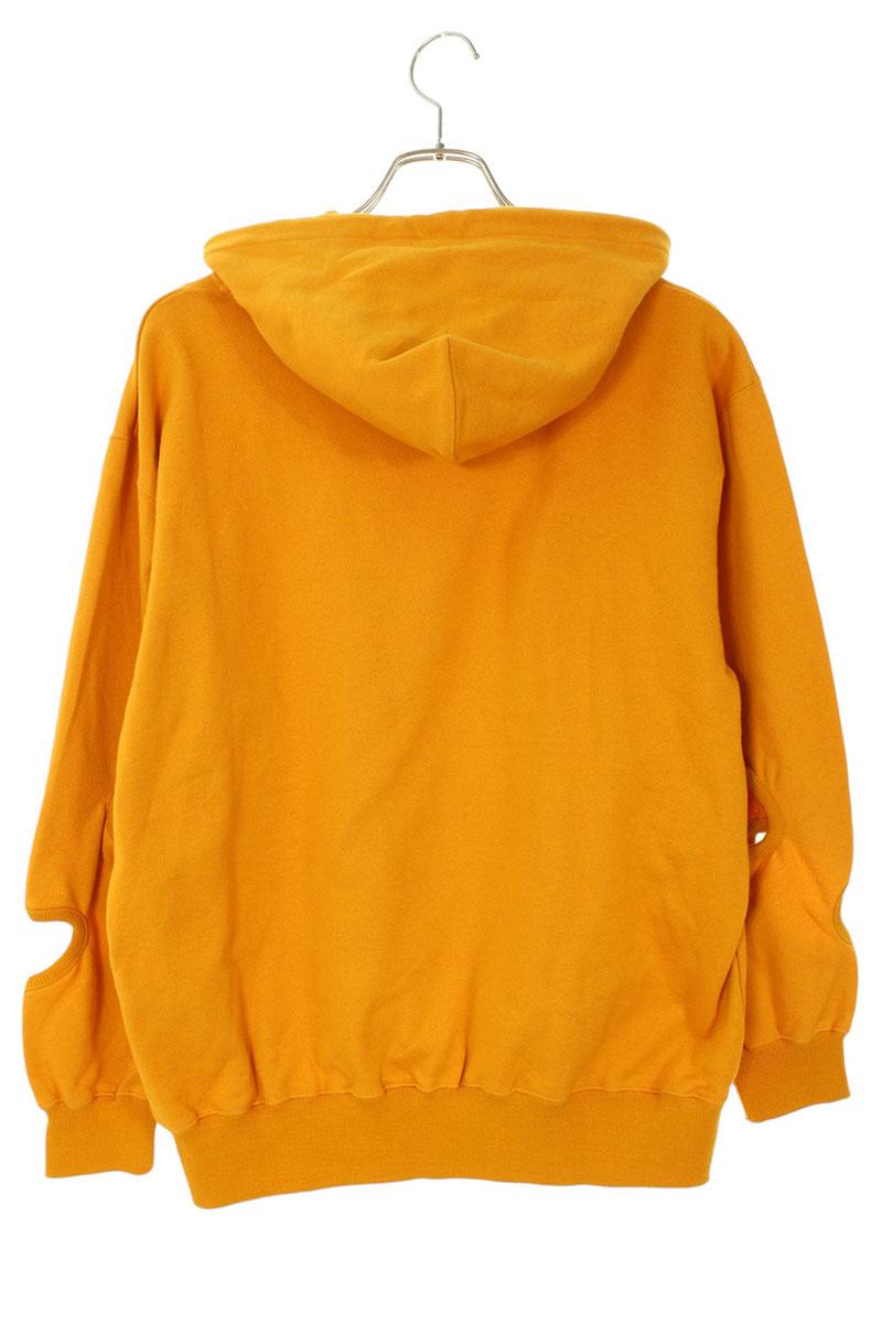 TOGA VIRILIS Chest Embroidered Logo Hoodie Orange Size S