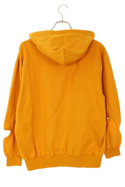 TOGA VIRILIS Chest Embroidered Logo Hoodie Orange Size S