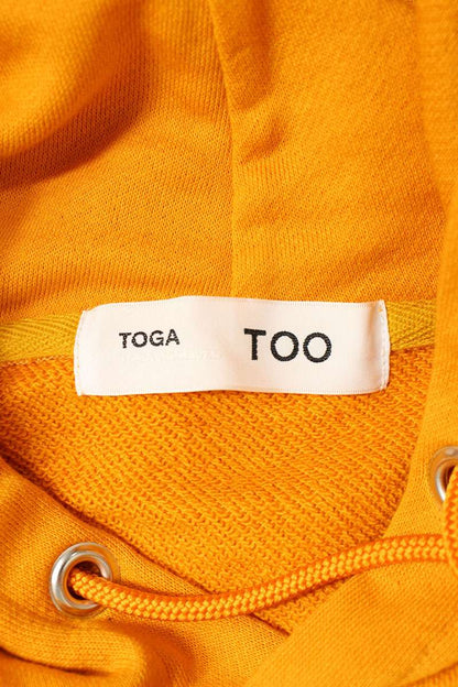 TOGA VIRILIS Chest Embroidered Logo Hoodie Orange Size S