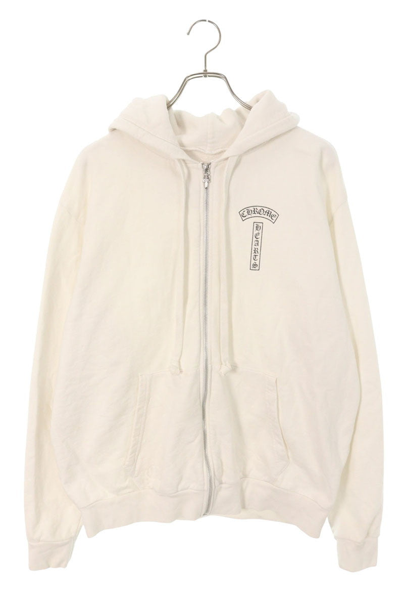 Chrome Hearts Back Arch Logo Print Dagger Zip Hoodie Size L
