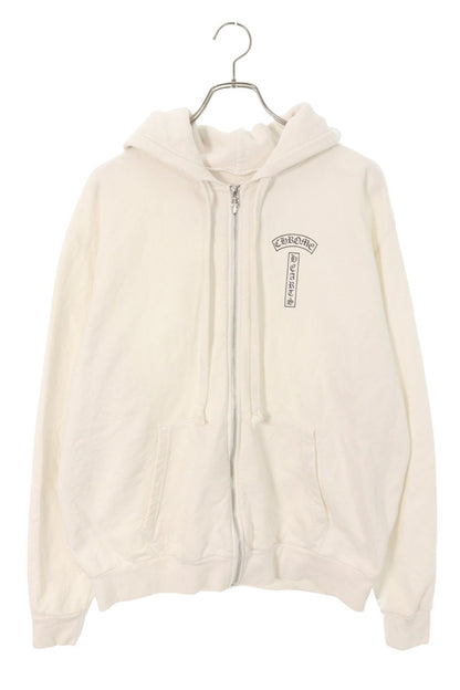 Chrome Hearts Back Arch Logo Print Dagger Zip Hoodie Size L