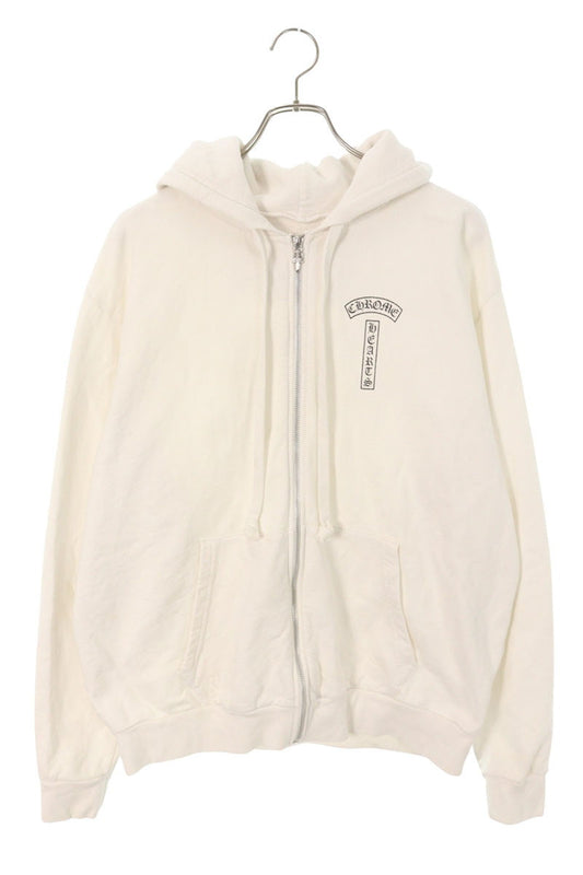 Chrome Hearts Back Arch Logo Print Dagger Zip Hoodie Size L