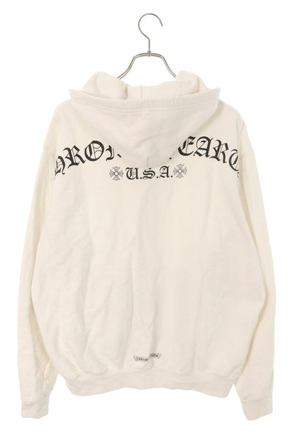 Chrome Hearts Back Arch Logo Print Dagger Zip Hoodie Size L