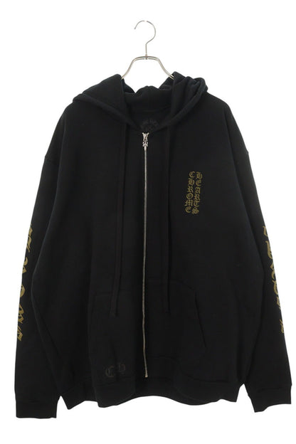 Chrome Hearts Arm Logo Print Zip Hoodie Size XXL