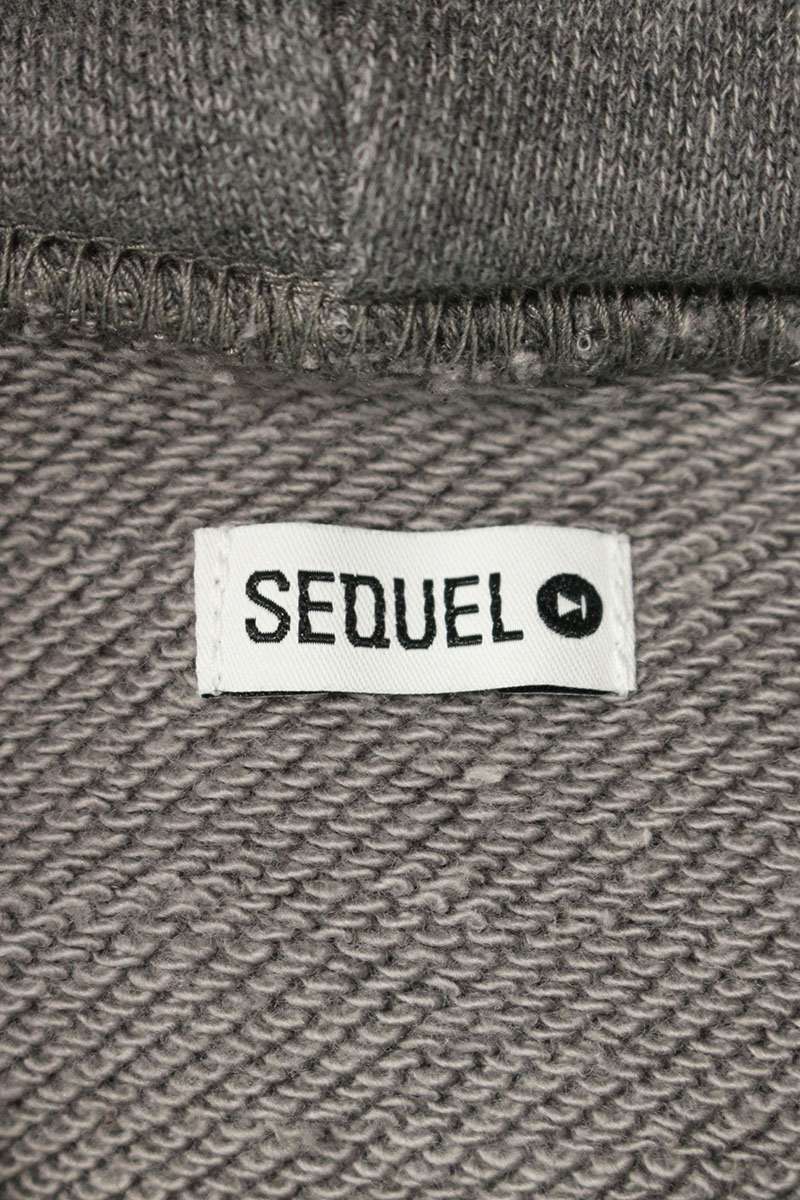 SEQUEL 25SS Logo Print Hoodie Gray Size S