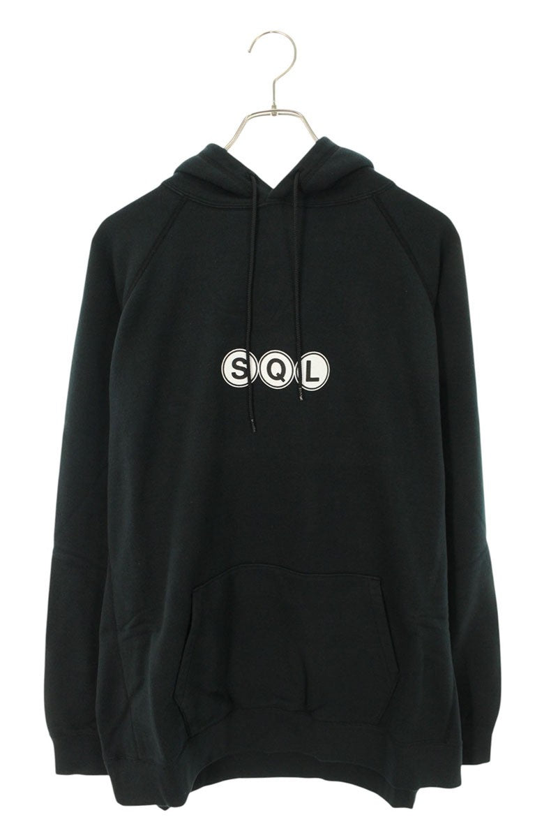 SEQUEL 24AW Logo Print Pullover Hoodie Black Size XL