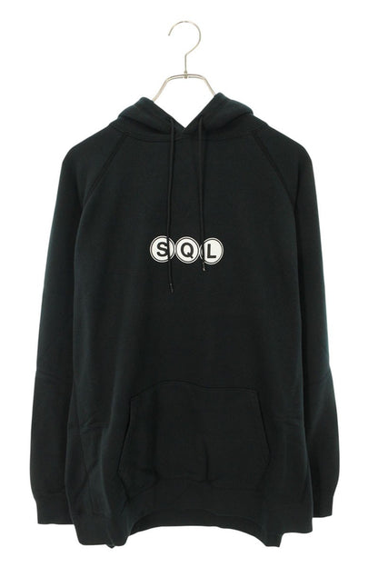 SEQUEL 24AW Logo Print Pullover Hoodie Black Size XL