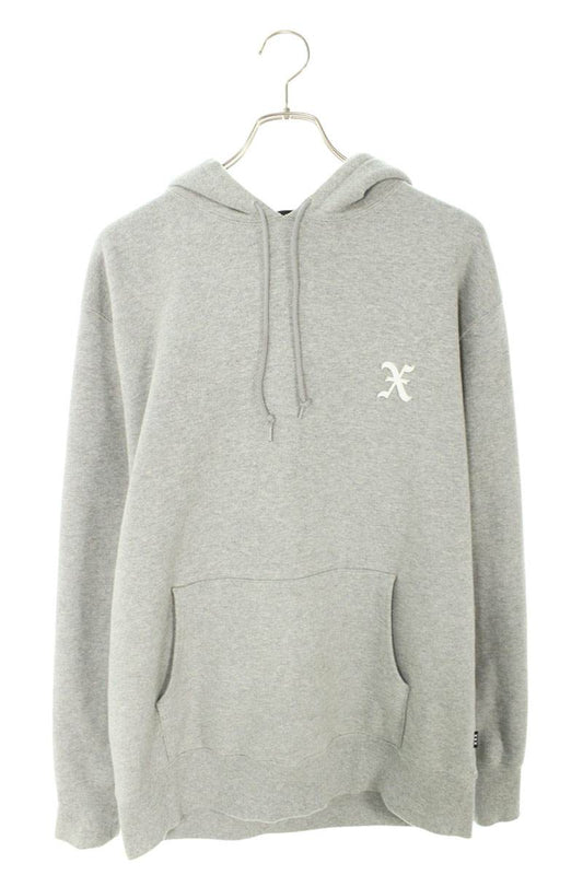 GOD SELECTION XXX Logo Patch Pullover Hoodie Gray Size L