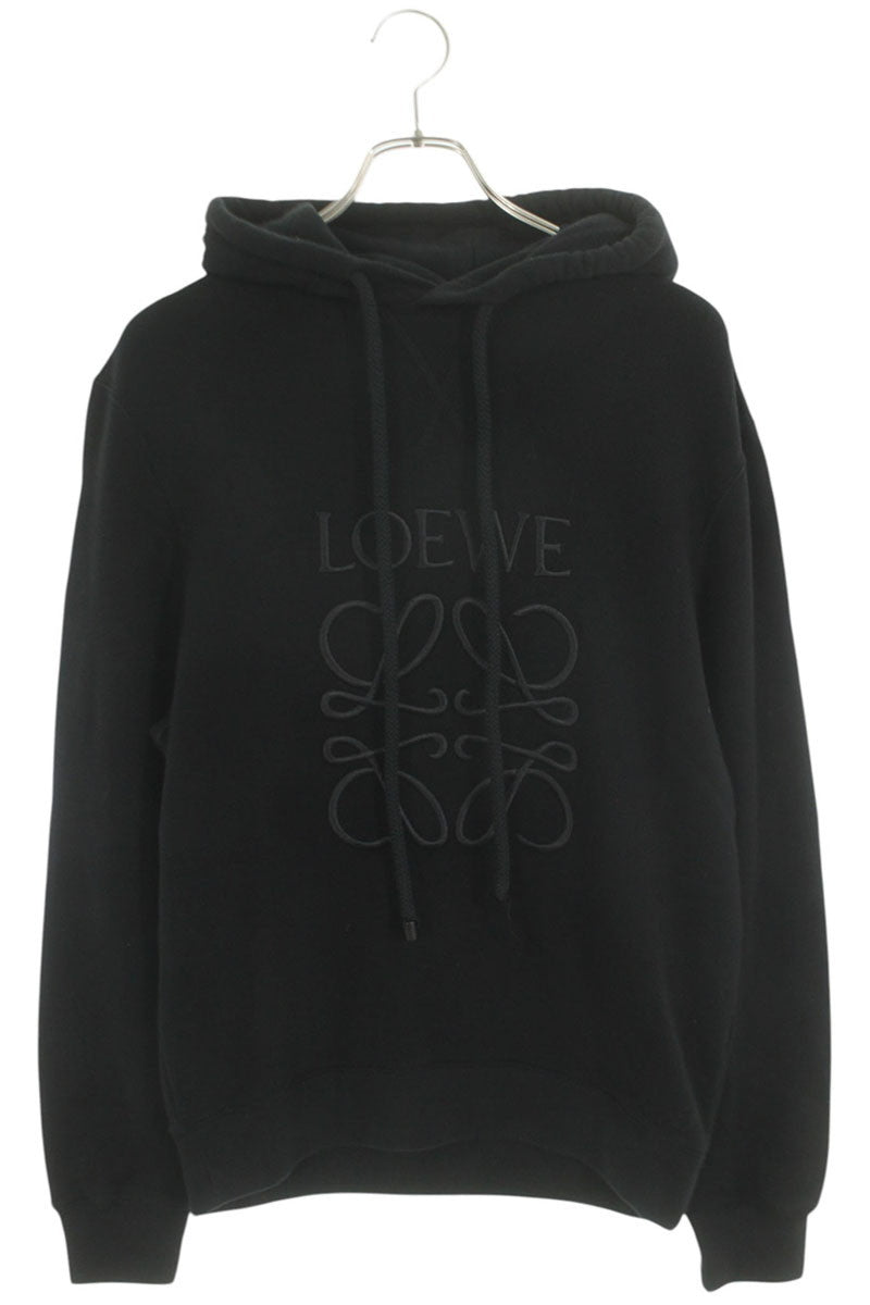 LOEWE Anagram Embroidered Hoodie Black Size XS