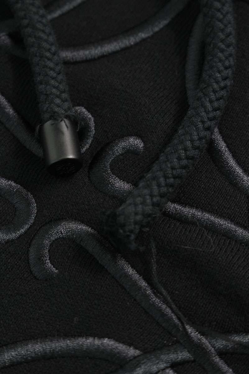 LOEWE Anagram Embroidered Hoodie Black Size XS