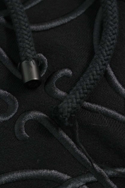 LOEWE Anagram Embroidered Hoodie Black Size XS