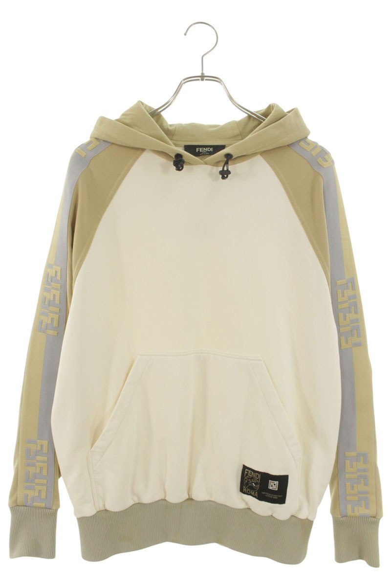 Fendi FF Pullover Hoodie Brown x Beige Size S