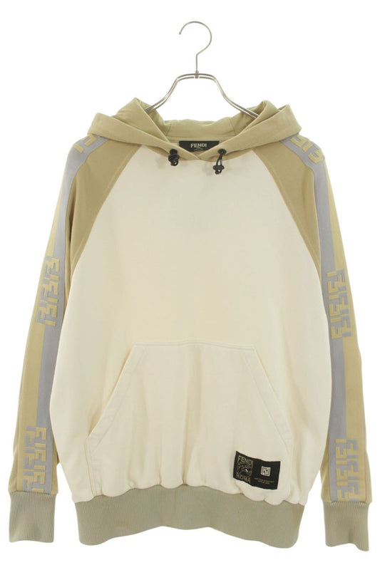 Fendi FF Pullover Hoodie Brown x Beige Size S