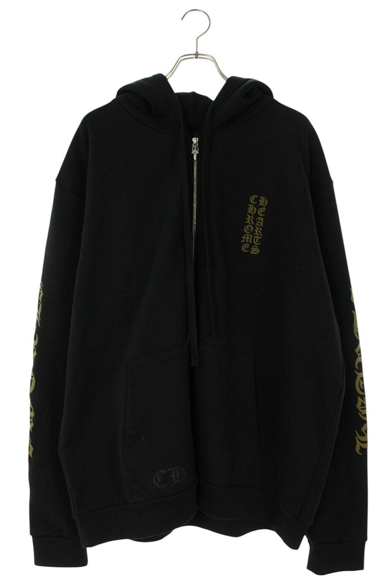 Chrome Hearts SWTSHRT HD ZIP Sleeve Text Dagger Zip Size XL