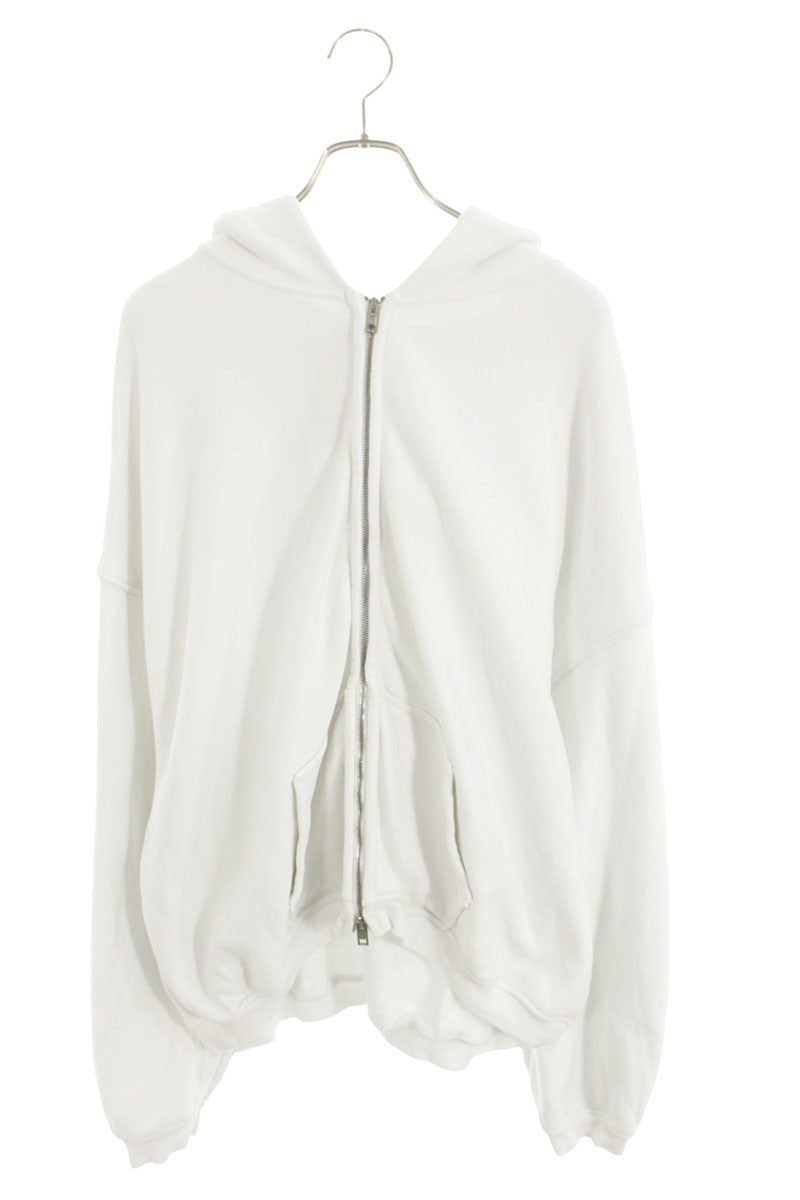 ALEXANDER WANG Logo Zip-Up Hoodie White Size S