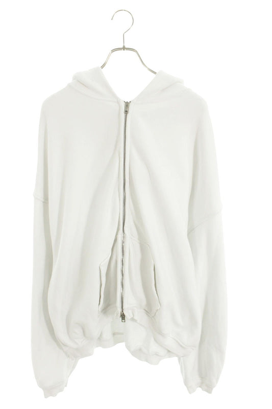 ALEXANDER WANG Logo Zip-Up Hoodie White Size S