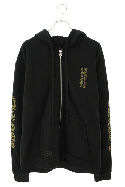 Chrome Hearts Arm Logo Print Zip Up Hoodie Size L