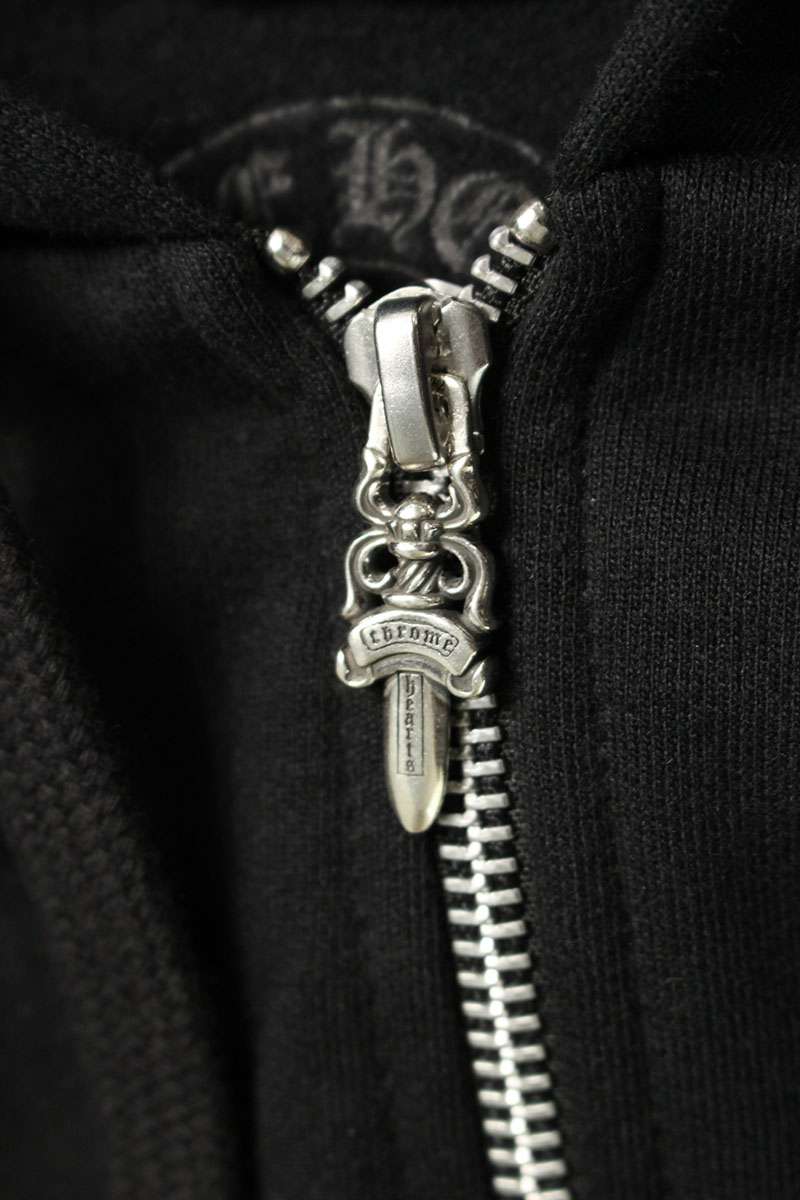 Chrome Hearts Arm Logo Print Zip Up Hoodie Size L