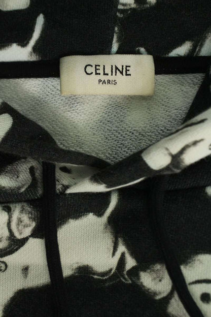 CELINE Artist Collab All-Over Print Hoodie Black Size XL