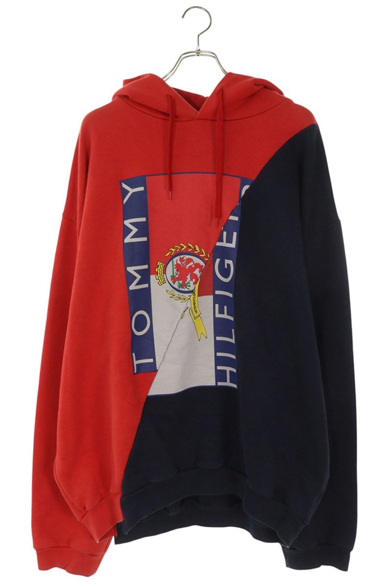Tommy Hilfiger x Vetements 18SS Reconstructed Pullover Hoodie Multi Size L