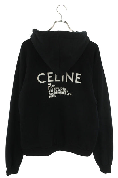 CELINE Invitation Logo Pullover Hoodie Black Size L