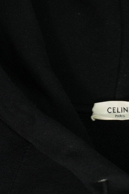 CELINE Invitation Logo Pullover Hoodie Black Size L