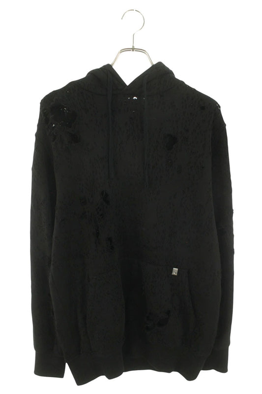 ALYX Distressed Pullover Hoodie Black Size M